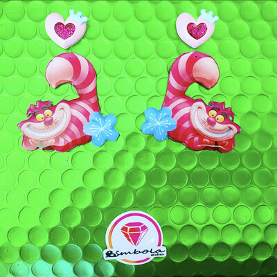 PENDIENTES ALICE IN WONDERLAND earrings Pendientes Alicia en el país de las maravillas Cheshire gato loco