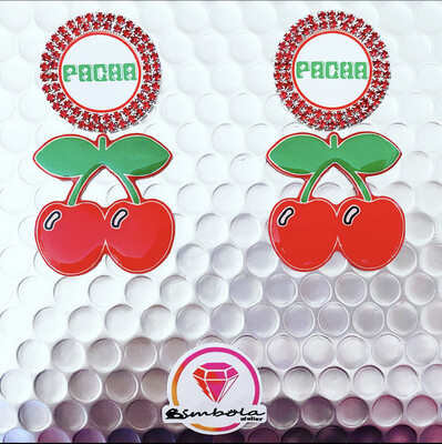 Pendientes fresas pendientes flecos Pendientes flúor Pendientes verano pendientes frutas 