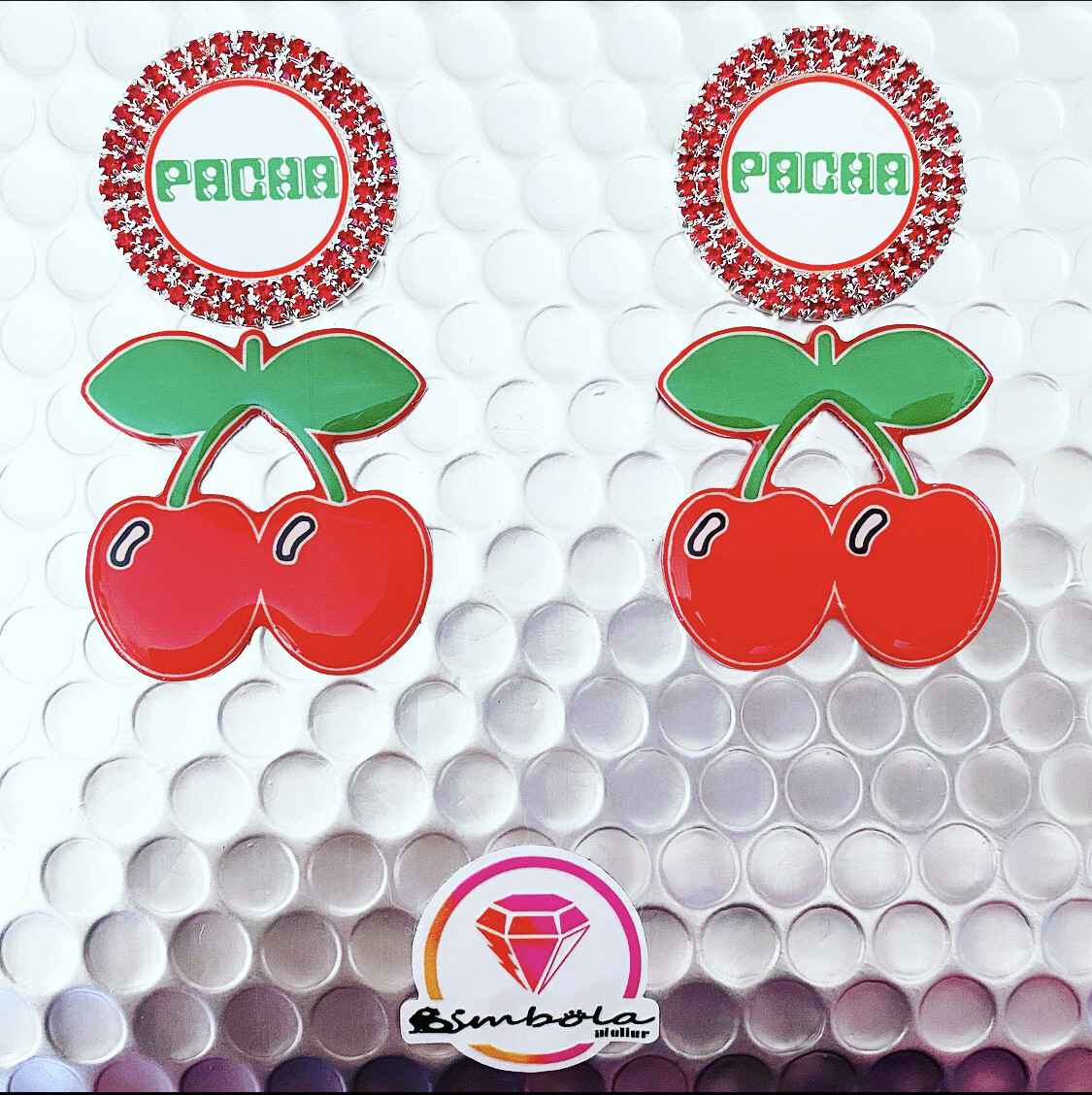 Pendientes fresas pendientes flecos Pendientes flúor Pendientes verano pendientes frutas 