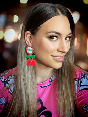 Pendientes fresas pendientes flecos Pendientes flúor Pendientes verano pendientes frutas 