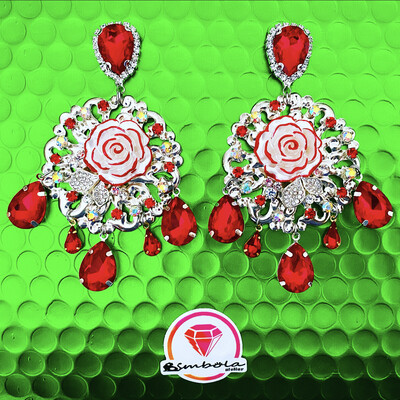 Pendientes gitana gipsy earrings pendientes etnicos pendientes strass perlas pendientes princesa