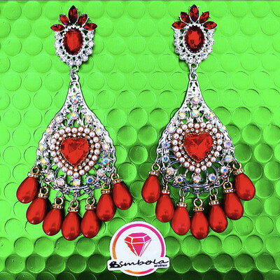Pendientes gitana gipsy earrings pendientes etnicos pendientes strass perlas pendientes princesa