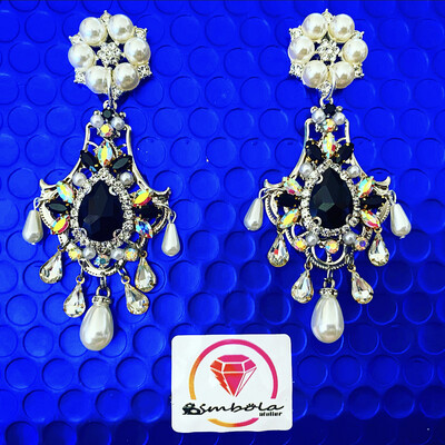 Pendientes gitana gipsy earrings pendientes etnicos pendientes strass perlas pendientes princesa