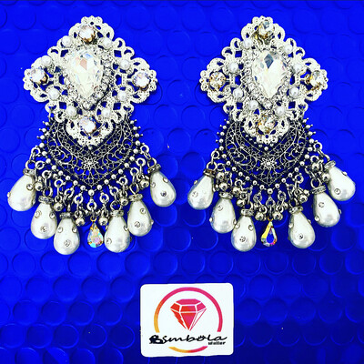 Pendientes gitana gipsy earrings pendientes etnicos pendientes strass perlas pendientes princesa
