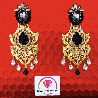 Pendientes gitana gipsy earrings pendientes etnicos pendientes strass perlas pendientes princesa