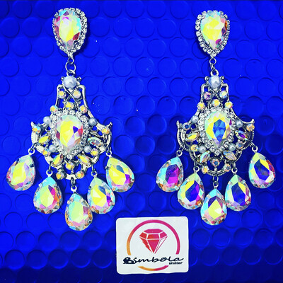 Pendientes gitana gipsy earrings pendientes etnicos pendientes strass perlas pendientes princesa