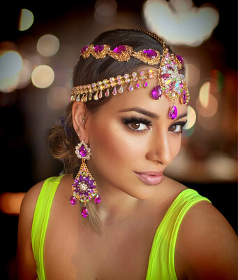 Pendientes gitana gipsy earrings pendientes etnicos pendientes strass perlas pendientes princesa