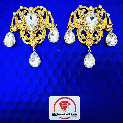 Pendientes gitana gipsy earrings pendientes etnicos pendientes strass perlas pendientes princesa