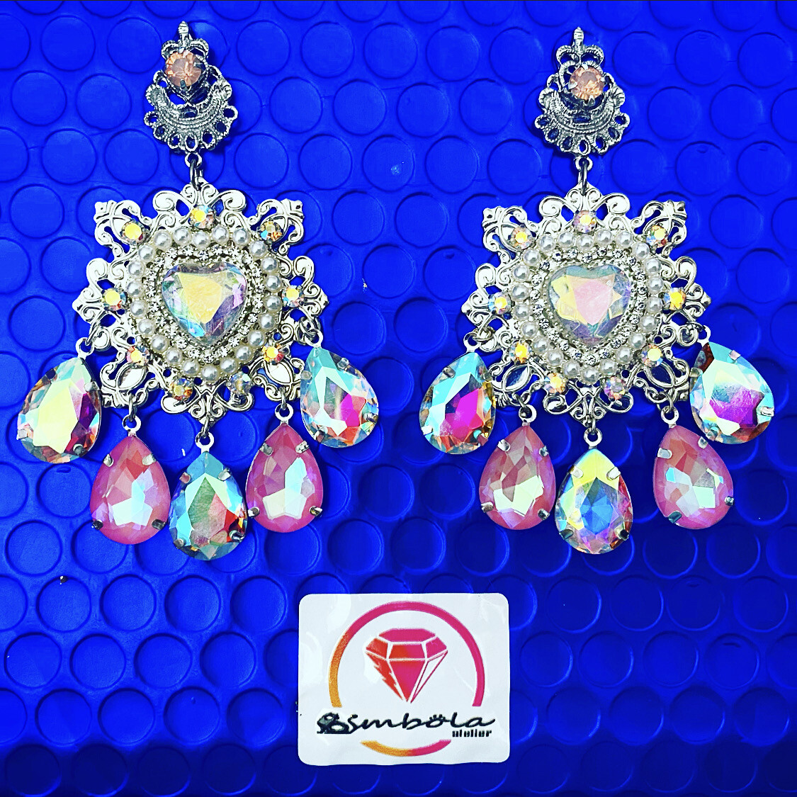 Pendientes gitana gipsy earrings pendientes etnicos pendientes strass perlas pendientes princesa