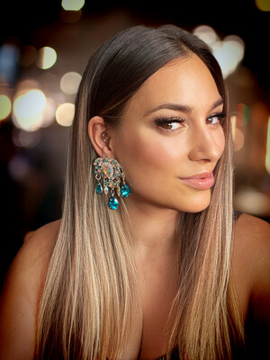 Pendientes gitana gipsy earrings pendientes etnicos pendientes strass perlas pendientes princesa