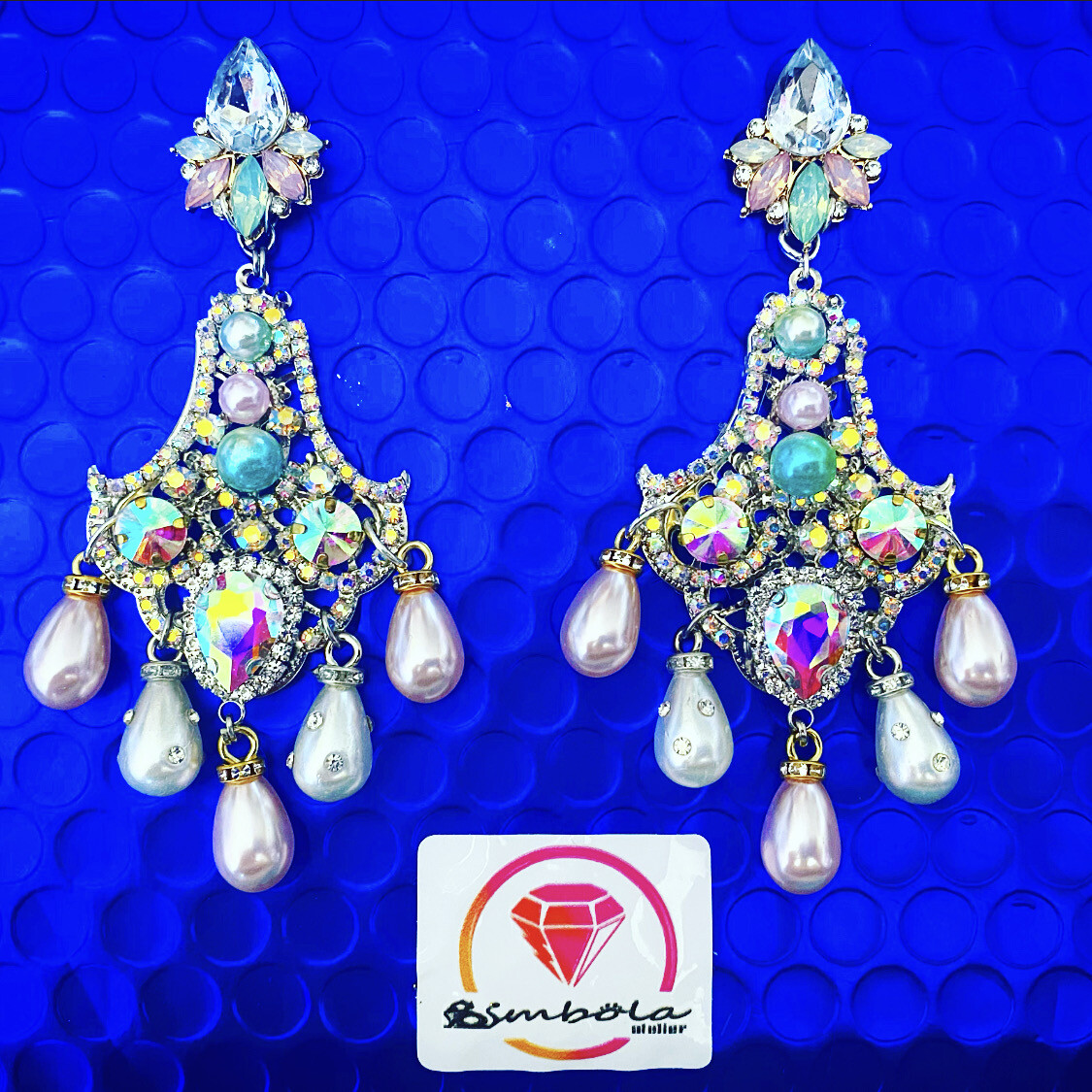 Pendientes gitana gipsy earrings pendientes etnicos pendientes strass perlas pendientes princesa