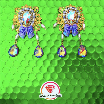 Pendientes gitana gipsy earrings pendientes etnicos pendientes strass perlas pendientes princesa