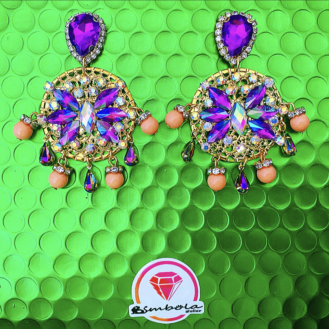 Pendientes gitana gipsy earrings pendientes etnicos pendientes strass perlas pendientes princesa