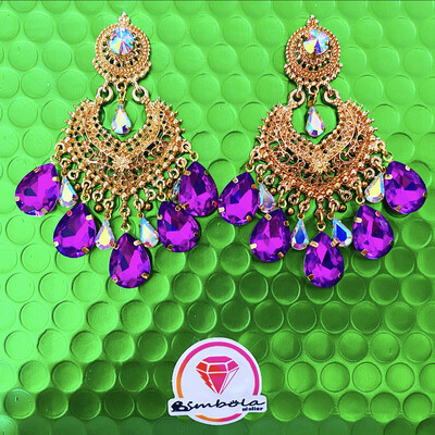Pendientes gitana gipsy earrings pendientes etnicos pendientes strass perlas pendientes princesa