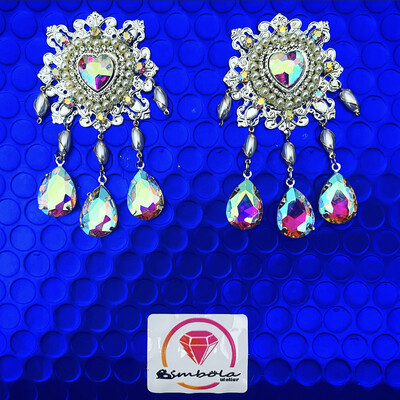 Pendientes gitana gipsy earrings pendientes etnicos pendientes strass perlas pendientes princesa