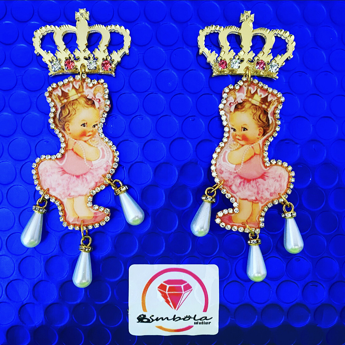 Pendientes Muñeco doll earrings pendientes bebe pendientes baby shower earrings 