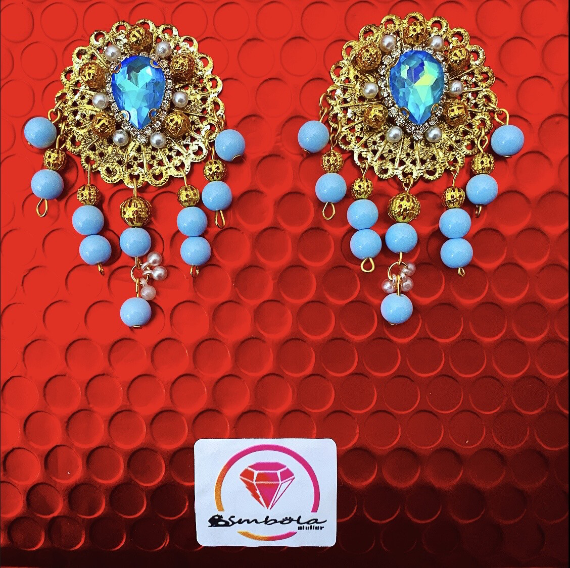Pendientes gitana gipsy earrings pendientes etnicos pendientes strass perlas pendientes princesa
