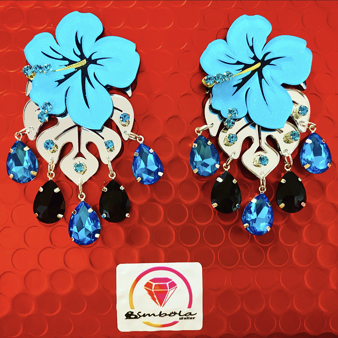 PENDIENTES PEDRERÍA PENDIENTES FLORES FLOWER EARRINGS PERLAS ROSAS METACRILATO 
