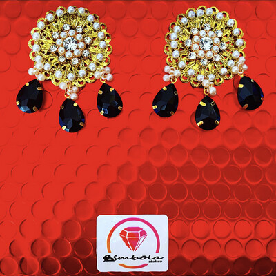 Pendientes gitana gipsy earrings pendientes etnicos pendientes strass perlas pendientes princesa