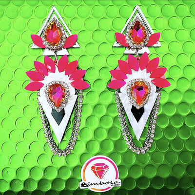 Pendientes gitana gipsy earrings pendientes etnicos pendientes strass perlas pendientes princesa