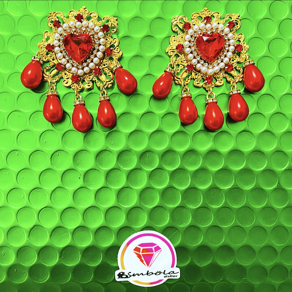 Pendientes gitana gipsy earrings pendientes etnicos pendientes strass perlas pendientes princesa 
