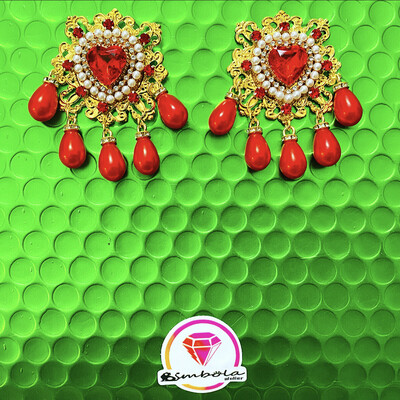 Pendientes gitana gipsy earrings pendientes etnicos pendientes strass perlas pendientes princesa 