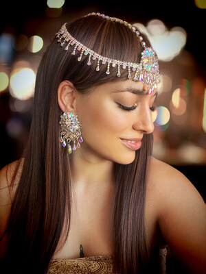 Tiara gitana gipsy adorno pelo etnico Tiara  strass perlas Tiara princesa