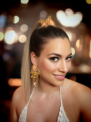 Pendientes gitana gipsy earrings pendientes etnicos pendientes strass perlas pendientes princesa corazones monstera