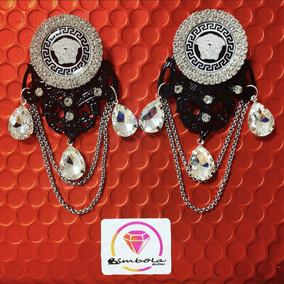 Pendientes gitana gipsy earrings pendientes etnicos pendientes strass perlas pendientes princesa corazones monstera