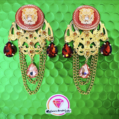 Pendientes gitana gipsy earrings pendientes etnicos pendientes strass perlas pendientes princesa corazones monstera