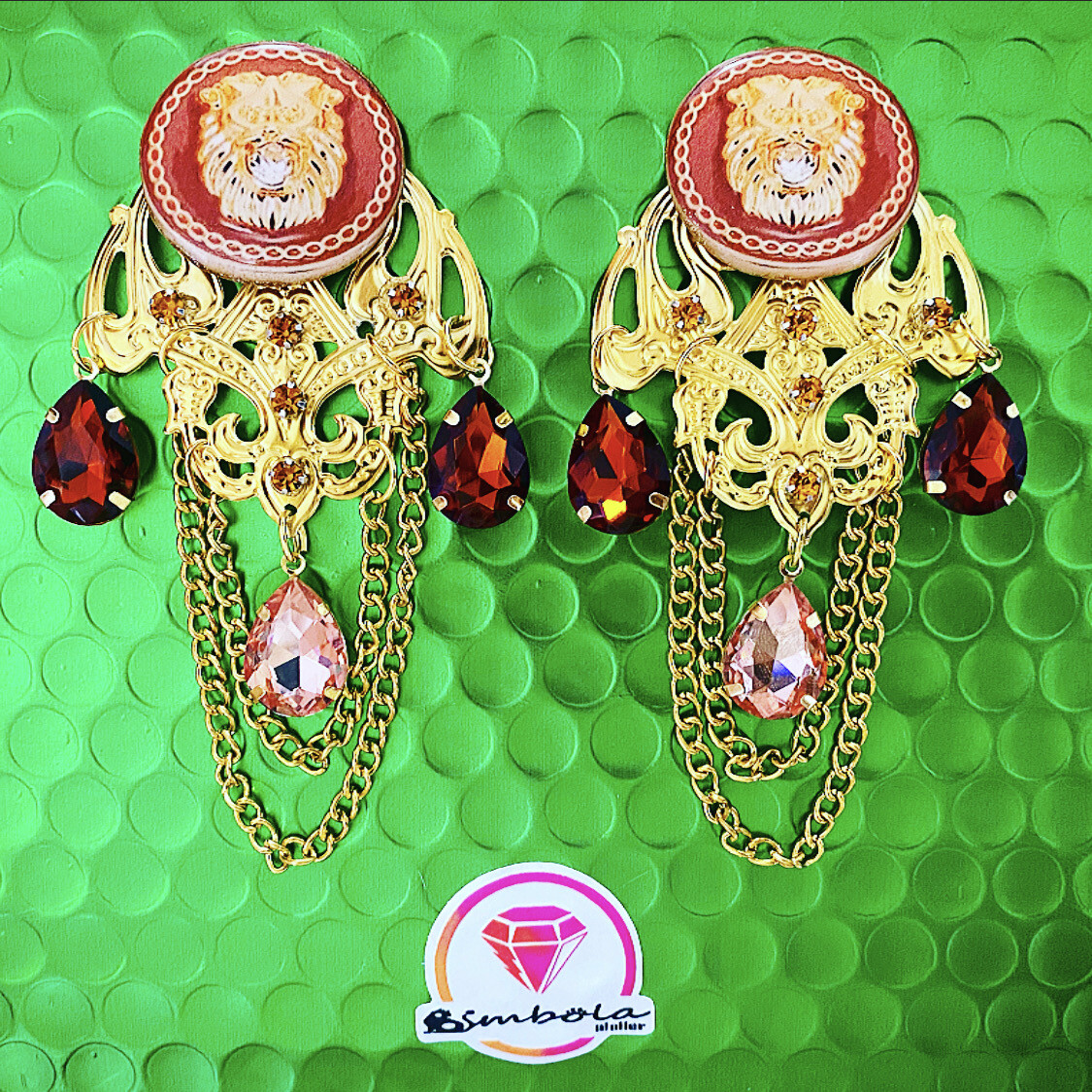 Pendientes gitana gipsy earrings pendientes etnicos pendientes strass perlas pendientes princesa corazones monstera