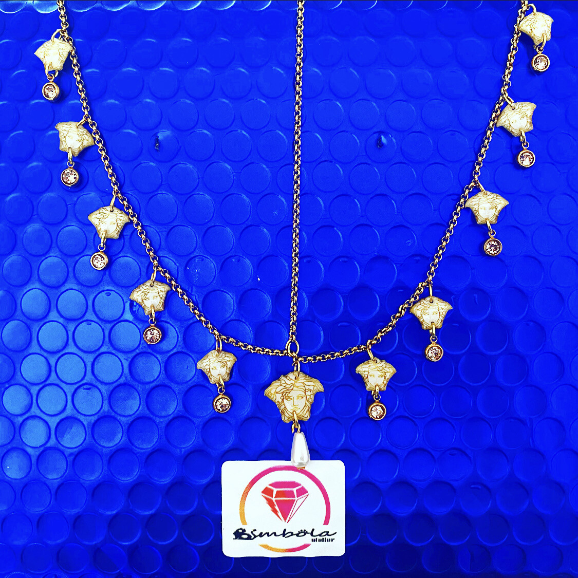 Tiara de cadena de acero Tiara cadena Fina Tiara mini charms 