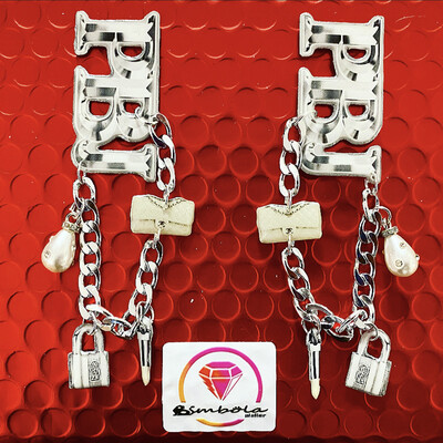 Pendientes PBJ pendientes cadenas Pendientes charms 