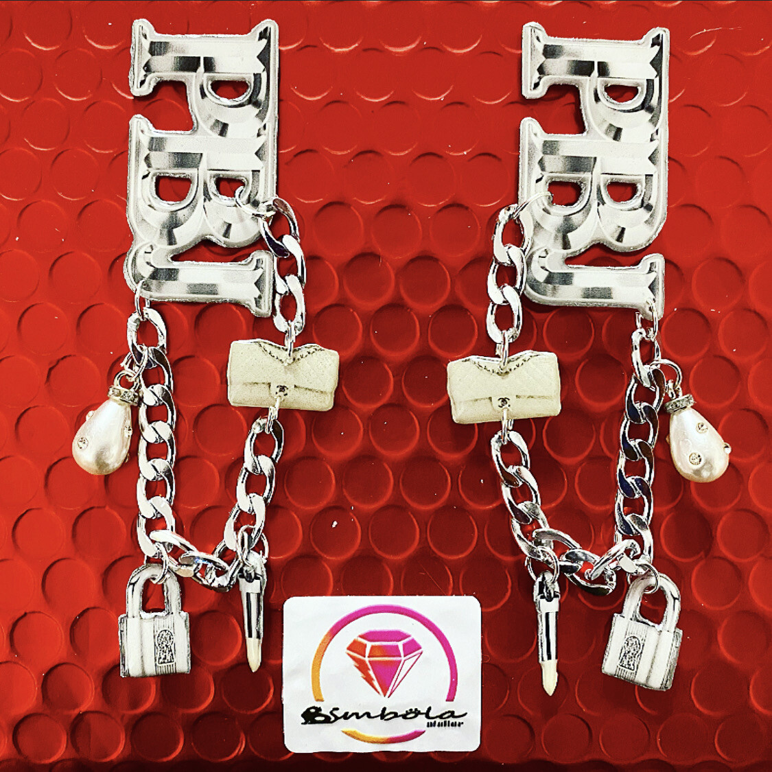 Pendientes PBJ pendientes cadenas Pendientes charms 