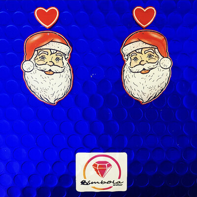 Pendientes papa Noel santa Klaus earrings Freak earrings Christmas earrings pendientes navidad 