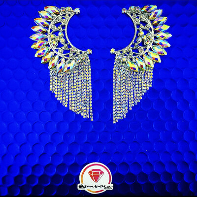 Pendientes gitana gipsy earrings pendientes etnicos pendientes strass perlas pendientes princesa luna