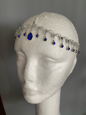 Tiara de cadena de acero Tiara cadena Fina Tiara mini charms triangulos