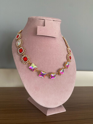Collar barroco collar dorado collar hombre collar metacrilato 