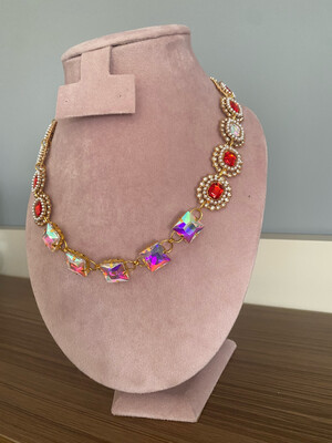 Collar barroco collar dorado collar hombre collar metacrilato 
