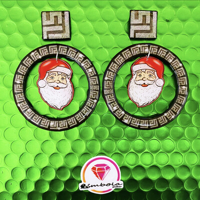 Pendientes papa Noel navidad pendientes navideños 