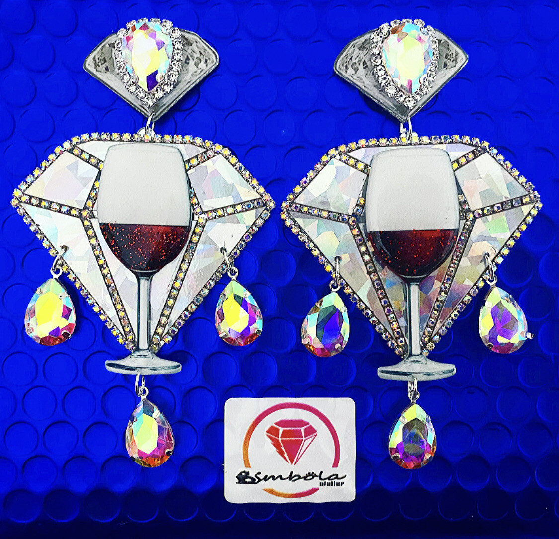 Pendientes gitana gipsy earrings pendientes etnicos pendientes strass perlas pendientes princesa copa diamante