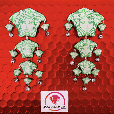 Pendientes gitana gipsy earrings pendientes etnicos pendientes strass perlas pendientes princesa Versa