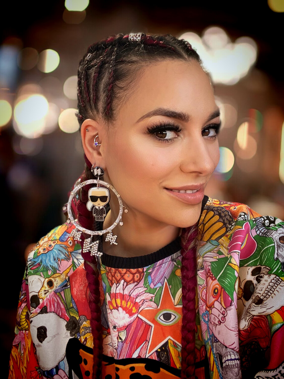 Pendientes gitana gipsy earrings pendientes etnicos pendientes strass perlas pendientes princesa KL muñeco rula