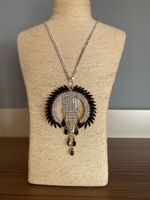 Collar cadena acero collar pedrería collar strass étnico gipsy 