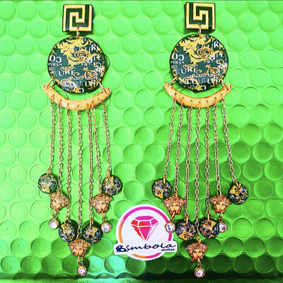 Pendientes gitana gipsy earrings pendientes etnicos pendientes strass perlas pendientes princesa Versa