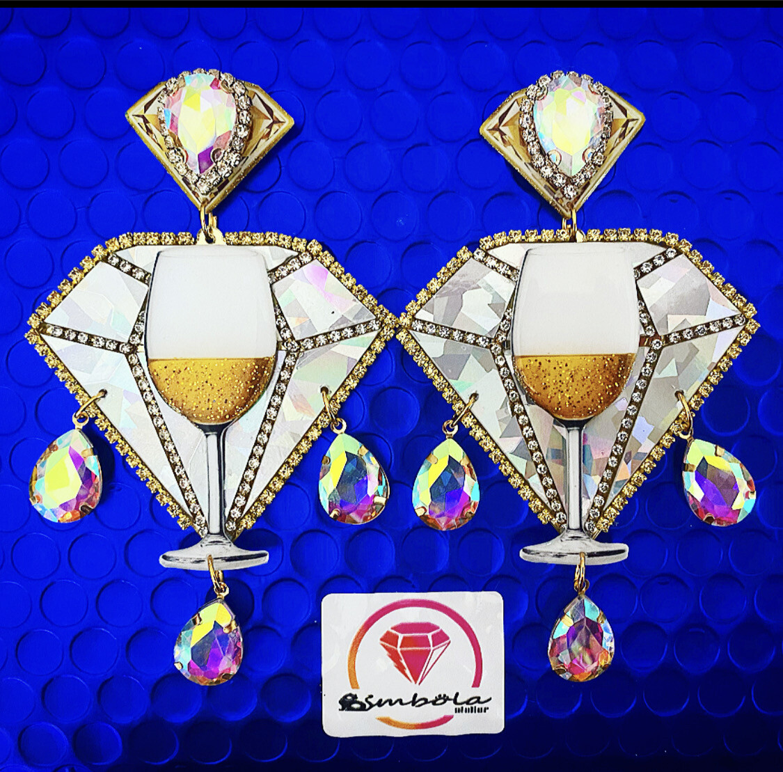Pendientes gitana gipsy earrings pendientes etnicos pendientes strass perlas pendientes princesa copa diamante