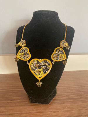 Collar barroco collar dorado collar corazones collar versa couture
