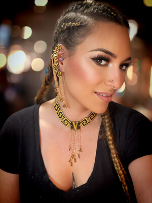 Collar barroco collar dorado collar corazones collar versa couture