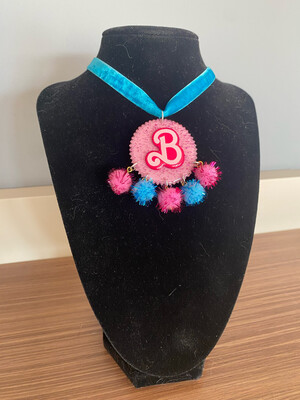 Collar muñeca necklace glitter collar acero de charm collar Barbi chocker collarin terciopelo 