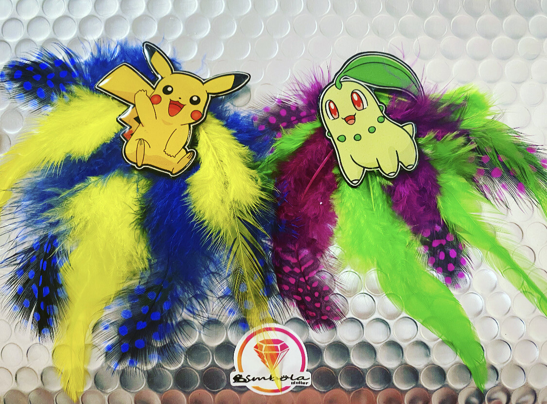 Pendientes plumas pendientes pokem pendientes pikach 